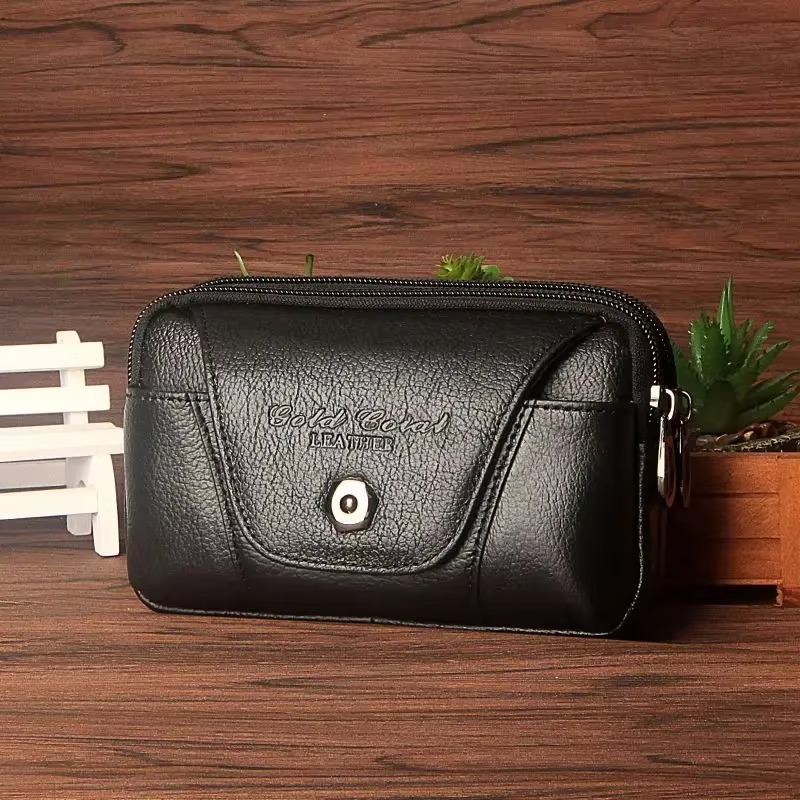 Leather Wallet Men - حقيبة جلدية أصلية للرجال لحفظ الهاتف