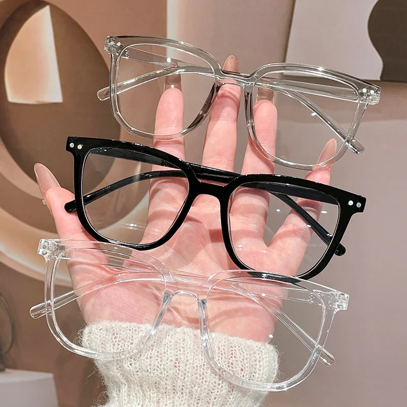 Sunglasses Uv400 - 1/3 قطعة، إطار نظارات كمبيوتر شفاف،
