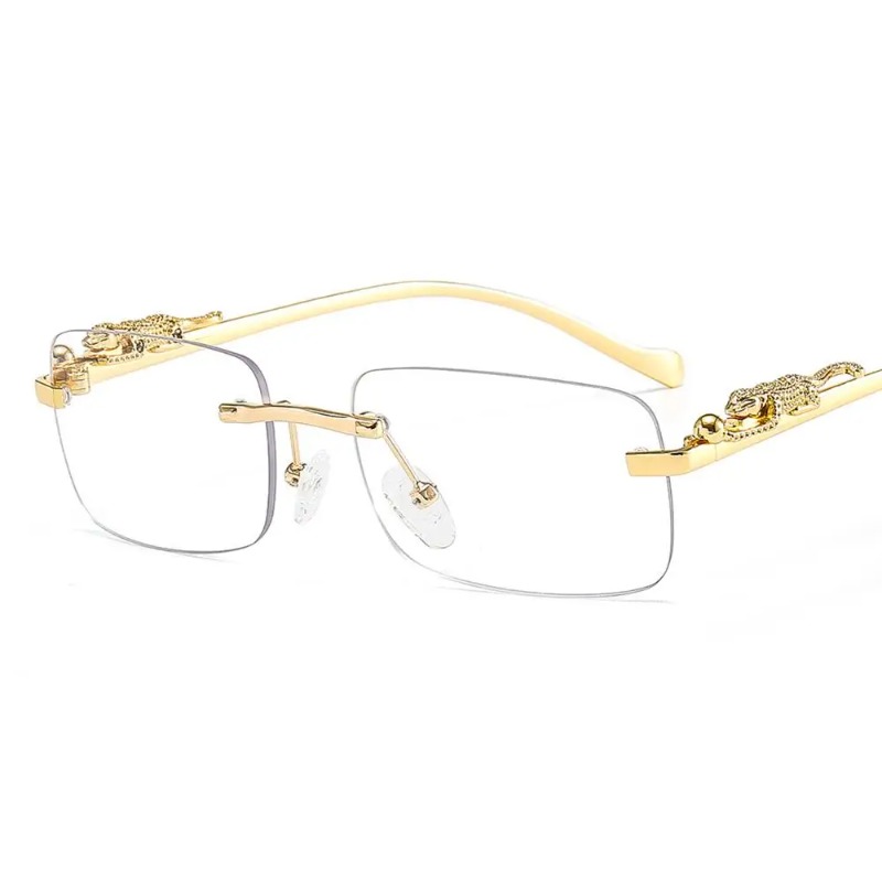 Designer Sunglasses - نظارات شمسية مربعة بدون إطار للنساء