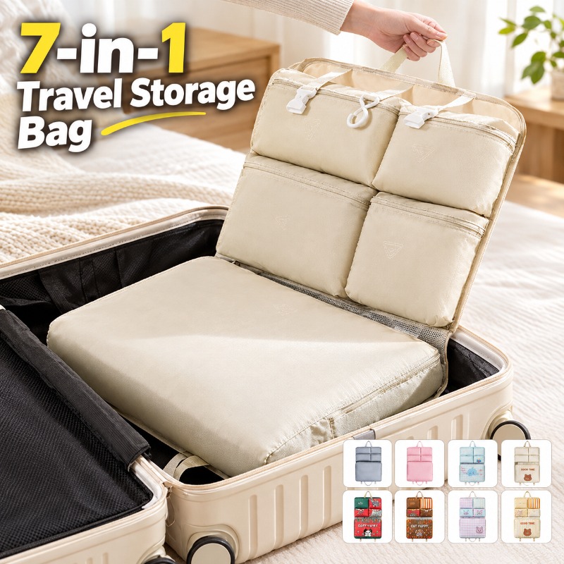 Travel Luggage Set - حقيبة تخزين متعددة الاستخدامات 7 في