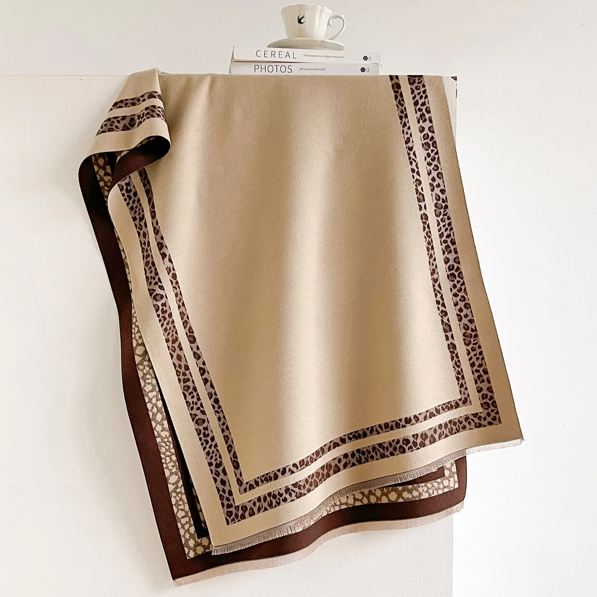 شال شتوي كبير دافئ وقابل للعكس - مراجعة Cashmere Scarf وسعره