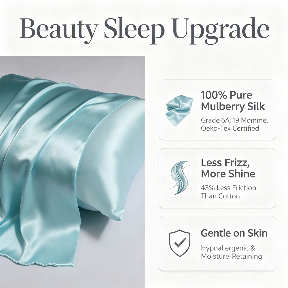 غطاء وسادة من حرير التوت الطبي - مراجعة Silk Pillowcase وسعره