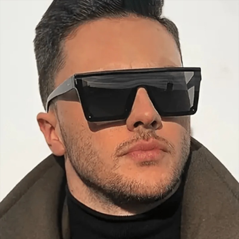 نظارات شمسية مربعة كبيرة الحجم - مراجعة Sunglasses Uv400 وسعره