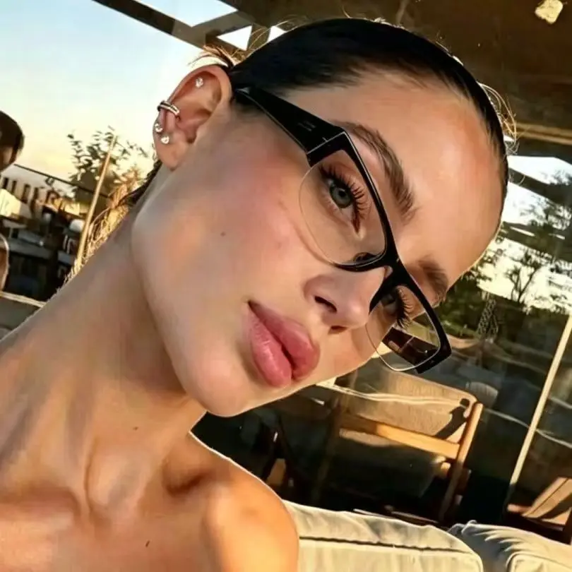 نظارات شمسية بإطار نصفي مستطيل - مراجعة Sunglasses Uv400 وسعره
