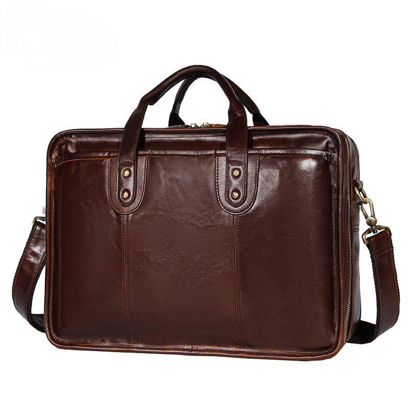 حقيبة يد رجالية من جلد البقر ا - مراجعة Leather Briefcase وسعره