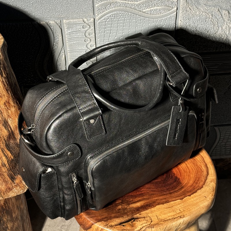 حقيبة رجالية كلاسيكية من الجلد - مراجعة Travel Luggage Set وسعره