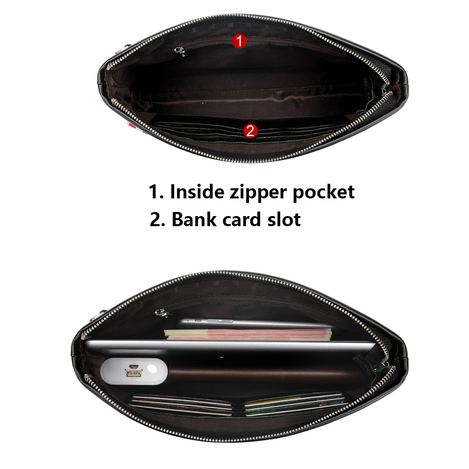 محفظة رجالية فاخرة من الجلد، ح - مراجعة Leather Wallet Men وسعره