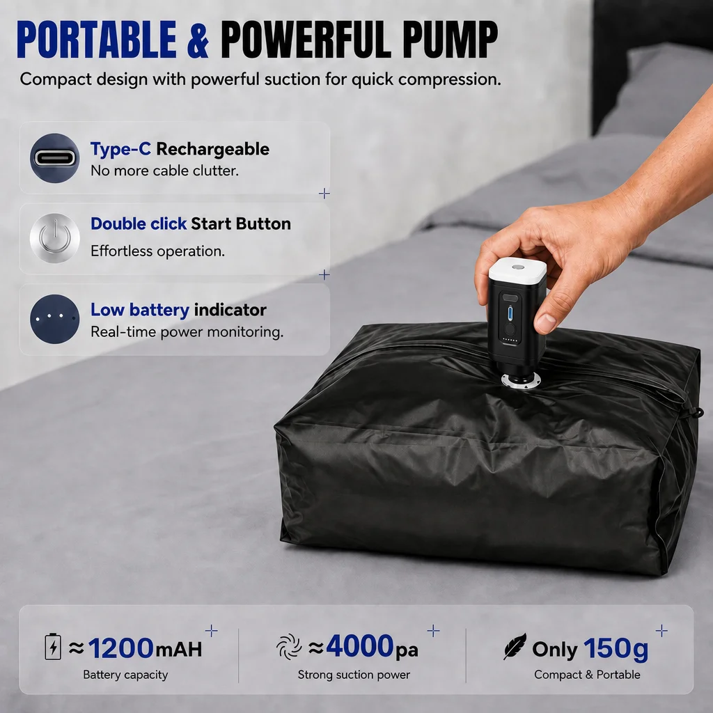 أكياس تخزين مضغوطة بالتفريغ ال - مراجعة Travel Luggage Set وسعره