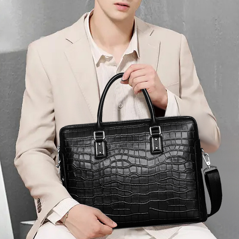 حقيبة يد رجالية جديدة من الجلد - مراجعة Leather Briefcase وسعره