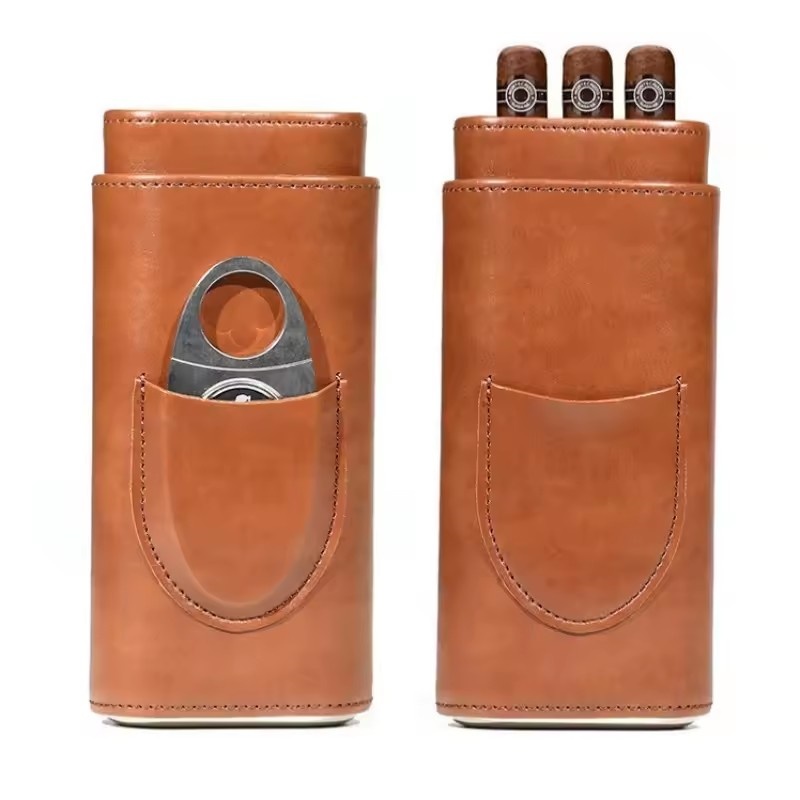حافظة سيجار جلدية مكونة من 3 أ - مراجعة Premium Cigar Case وسعره
