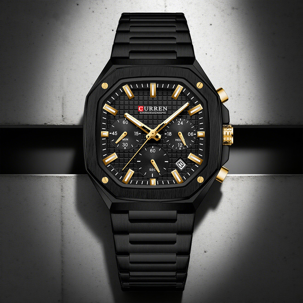 ساعة كورين كرونو مربعة فاخرة ل - مراجعة Luxury Watch Men وسعره