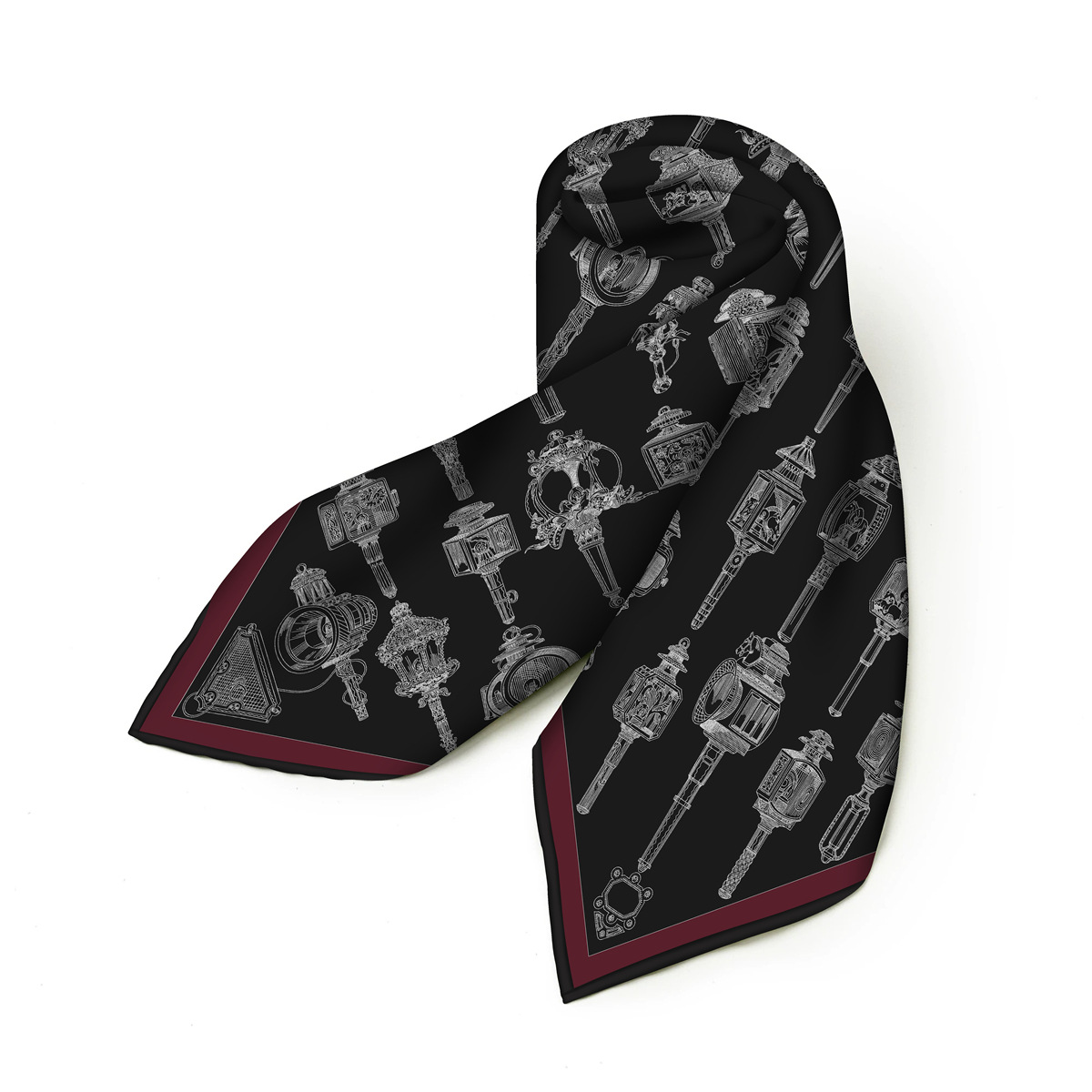 وشاح حرير كشمير فاخر أسود بتصم - مراجعة Cashmere Scarf وسعره